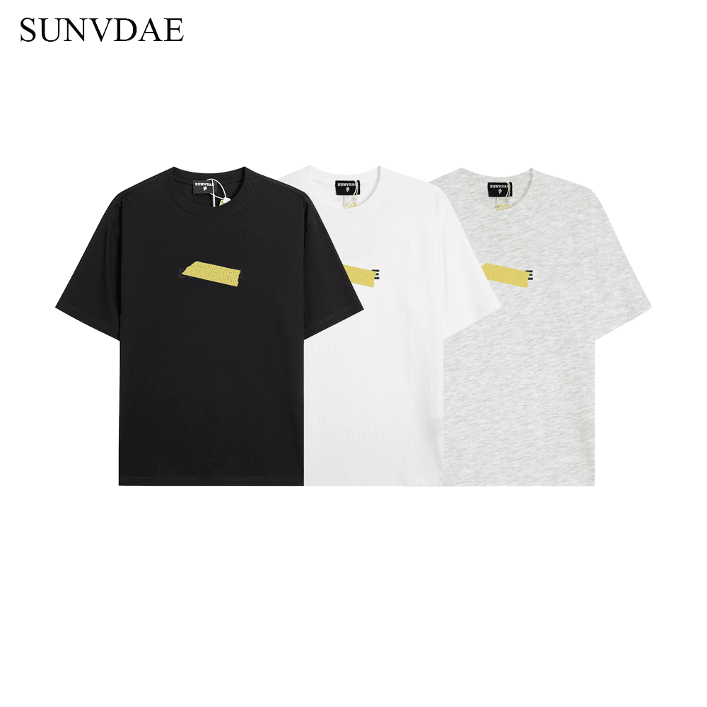 SUNVDAE 夏季新款潮牌 不幹膠雪糕高品圓領T恤 時尚寬鬆百搭男女款