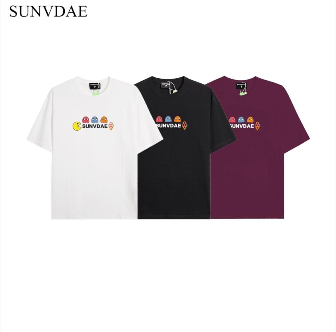 SUNVDAE 夏季新款潮牌 電玩貪吃冰淇淋高品圓領T恤 時尚寬鬆百搭男女款