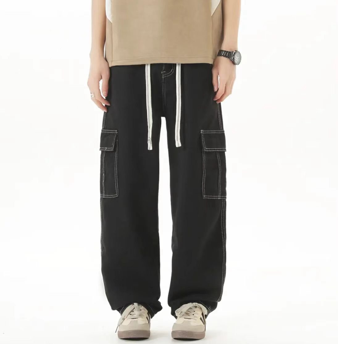 潮牌寬鬆牛仔褲