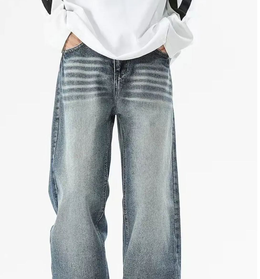 水洗重工牛仔褲